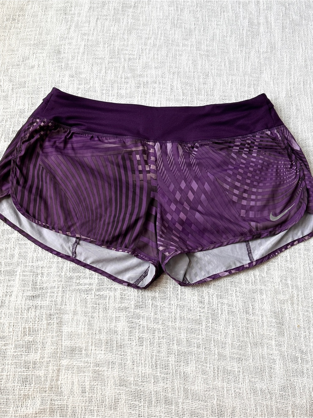 Nike Geometric Purple Dri-Fit Athletic Shorts 💟 Size Large